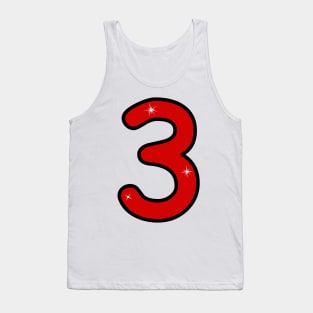 third, three, 3 years, 3 year old, date, number 3, number three,  3st birthday gift, 3st birthday design, anniversary, birthday, anniversary, Numeral 3, Tank Top